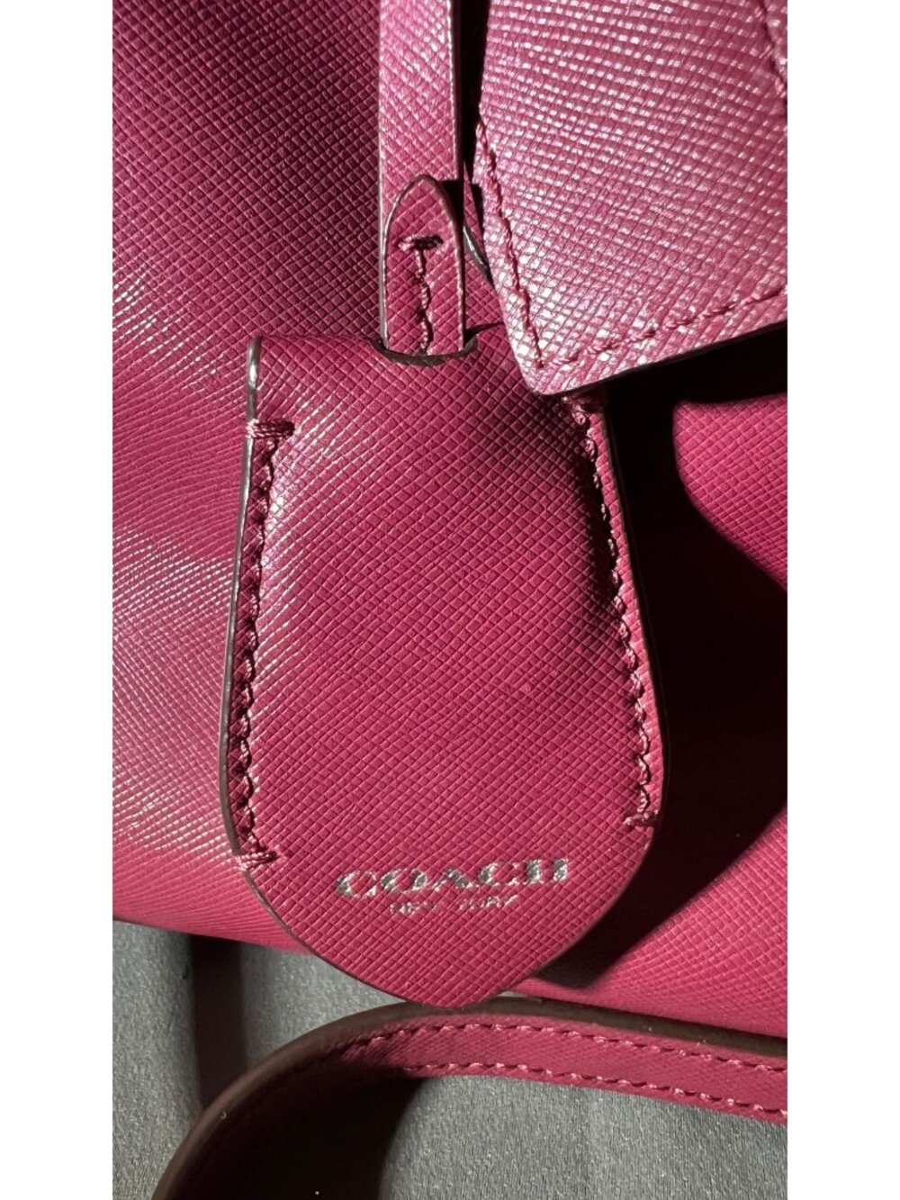 DAMAGED! Coach Peyton Leather Nancy Satchel Bag In Merlot E1492-F31403 - Picture 3 of 16